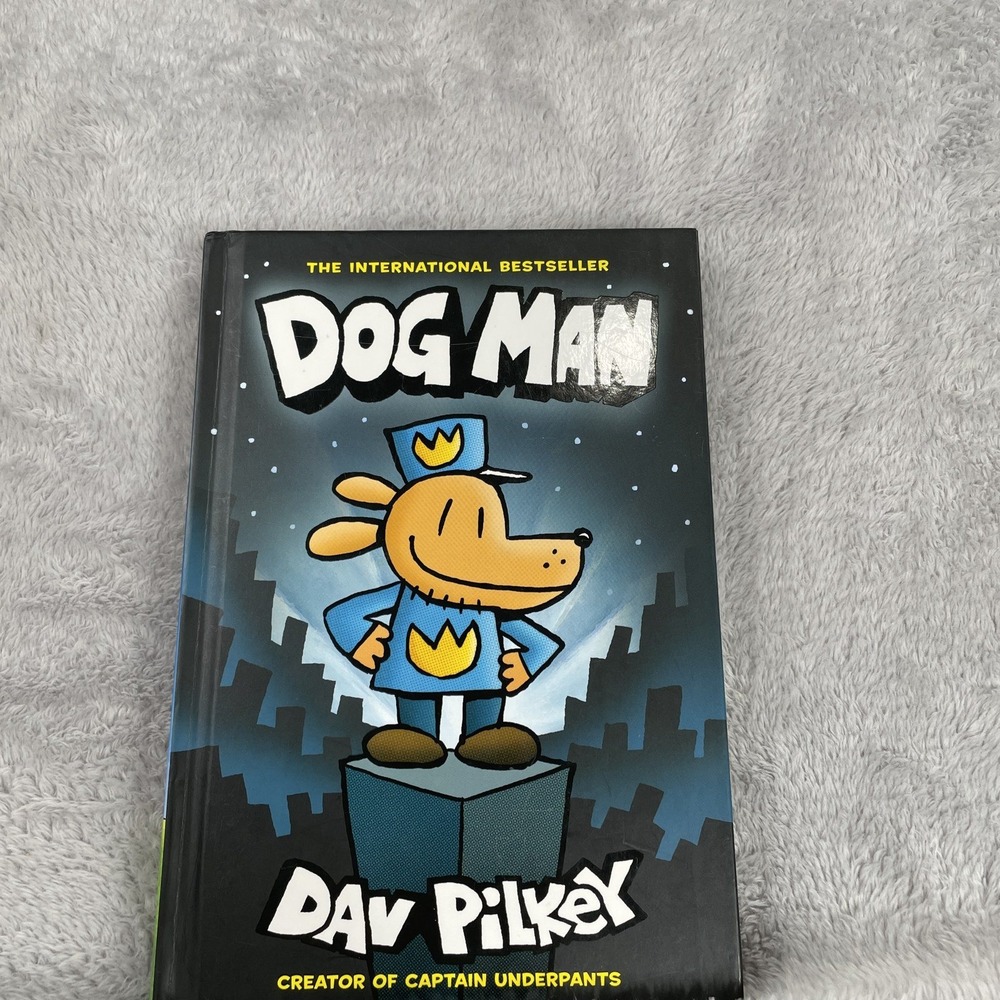 Dog Man Book 1 Dav Pilkey Hardcover Graphic Novel Kids Comic Scholastic Humor